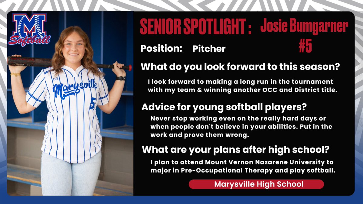 MvilleSBOH's tweet photo. Get to know Senior, Josie Bumgarner... https://t.co/l8H3MLMcZF