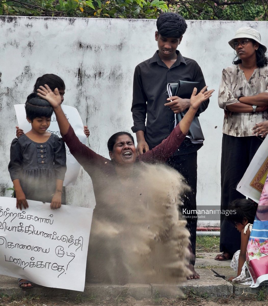kumanan93's tweet photo. A protest was held in front of the Kayts Police Station in Jaffna, organized by human rights activists and family members demanding justice for 17-year-old child Albino Arulpius, who was shot and killed by a police officer attached to the Kayts Police Station in Allaipiddy, Jaffna on 10 February 2026.

Marking one month since the incident, demonstrators called for the immediate arrest and legal action against those responsible for the killing. Protesters also urged authorities to conduct a transparent investigation, ensure accountability, and put an end to police brutality.

#Arulpius #SLPoliceBrutality