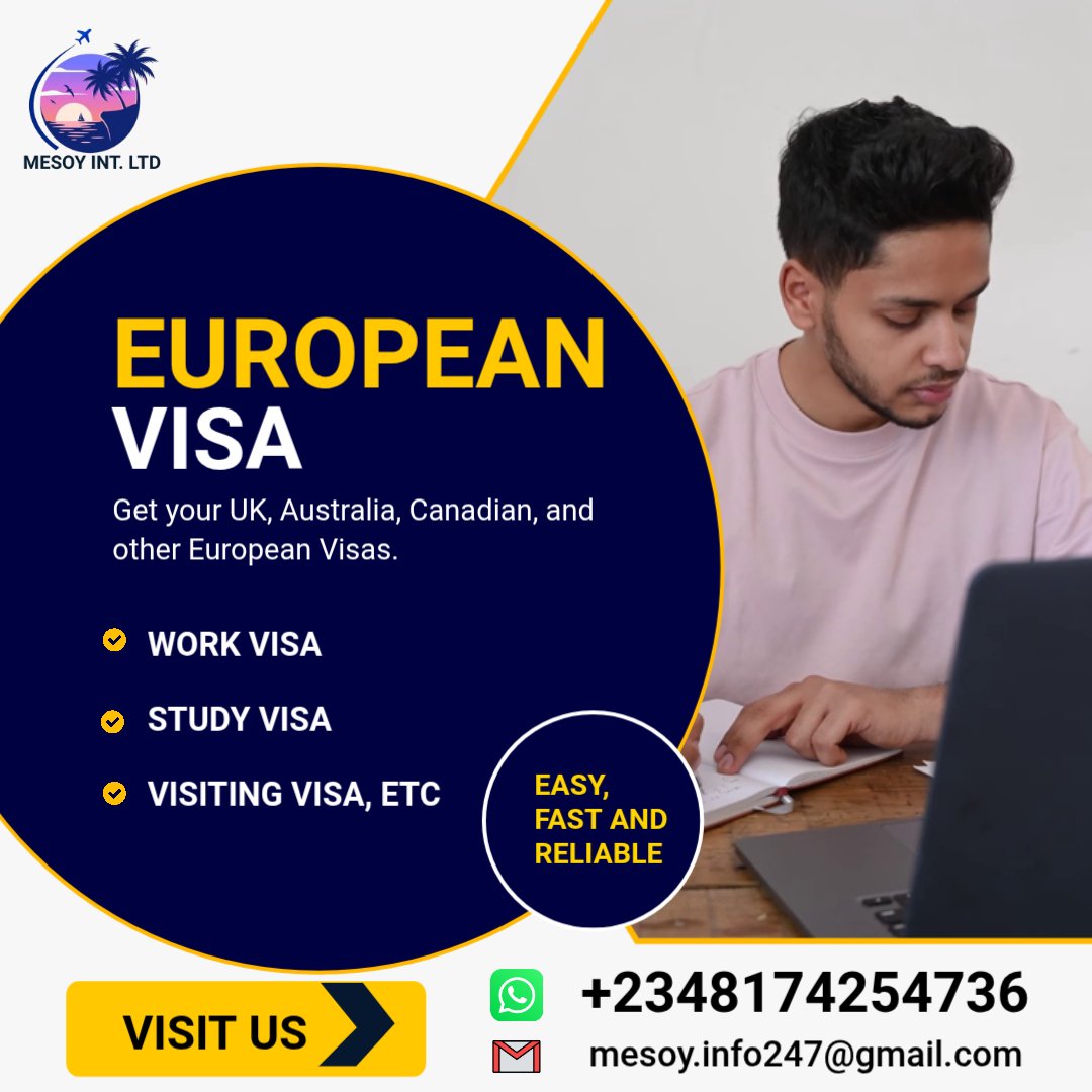 Pst_charlesT's tweet photo. Your European Visa. 
Fast 
Easy 
Reliable https://t.co/WIKYZWDHOg