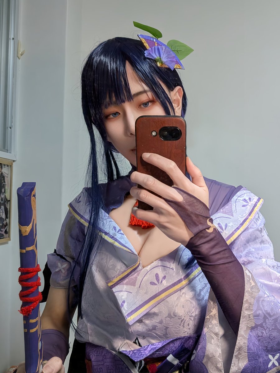 最近の加工アプリは素敵ですね！！
#原神 #雷電将軍 #コスプレ
