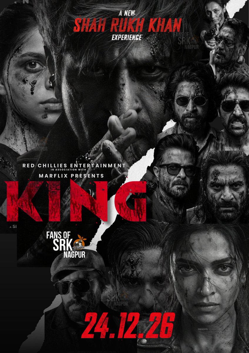 ReviewBollywoo1's tweet photo. Something Out of the World stuff is getting Shot by #King Makers recently 🤯🔥

They are cooking something Extraordinary!! 

also here's the Amazing Fan Made Poster made by @Fansofsrknagpur 😍💥 https://t.co/OLXodnEJ7w