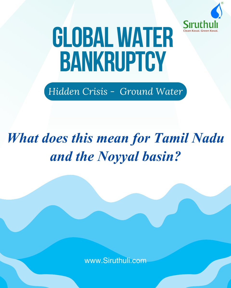 PART - 2
Groundwater is our hidden reserve and our most overused resource.

Across the world, 70% of major aquifers are in decline. In India, groundwater supports both agriculture and urban life.

But recharge is slower than extraction.

When we treat groundwater as infinite, we