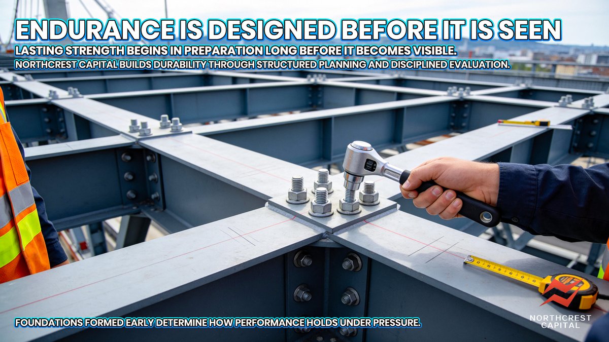 NorthcrestLTD's tweet image. 🧭 Durability rarely appears by accident.
📘 Northcrest Capital builds resilience through preparation and steady discipline.
📐 Careful groundwork allows results to endure as conditions change. 

#NorthcrestCapital #Durability #StrategicPreparation #LongView