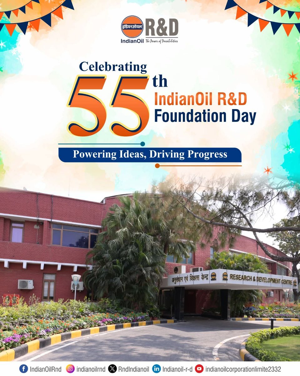Thuntsman92's tweet photo. Happy Indian oil R&amp;D  Foundation Day🎉💐
 55 years of innovation, excellence, and impact! On IndianOil’s Foundation Day, we celebrate the breakthroughs that have shaped India’s energy future. 

🧑‍🔬
#T_Huntsman......✍️ https://t.co/e8owsK4vtE