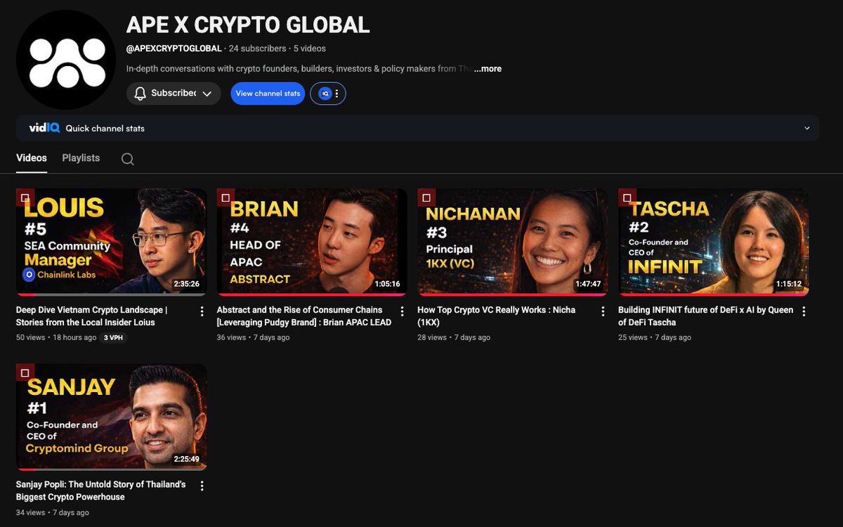 ทำ Thumbnail ปกมาใหม่ครับ ชอบกันมั้ยครับ
ผมว่าสวยกว่าเดิมเยอะ ต้องขอบคุณ ChatGPT
ขอบคุณพี่ <a href="/excalibur_tech/">Ξxcalibur</a> มากเลยนะครับ แนะนำหลายๆอย่างมากตั้งแต่เปิดช่องใหม่ Thumbnail Title 

ใครยังไม่ได้มาตาม นี่นะครับ
youtube.com/@APEXCRYPTOGLO… 
อันนี้ ช่องภาษาอังกฤษ ล้วนเน้นเจาะลึก Deep Dive