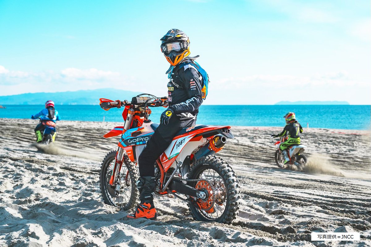 preftokushima's tweet photo. 自然の中をオフロードバイクで駆け抜けるクロスカントリー競技「2026JNCC第2戦ノースショア・トマホーク徳島大会」が3/14-15に小松海岸で開催されます！

徳島県民は観戦及び駐車料金が無料！

全国から集うライダー達の迫力のレースを、ぜひ会場で御体感ください！！ https://t.co/WYv7ZJwKlx