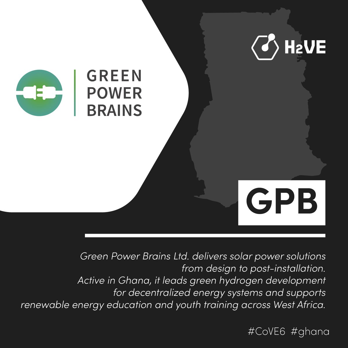 Green Power Brains Ltd supports H2VE with expertise in renewable energy and green hydrogen for off-grid and emerging markets. 

Through education partnerships, GPB also promotes youth training and skills development across West Africa.

#H2VE #Ghana #CleanEnergy