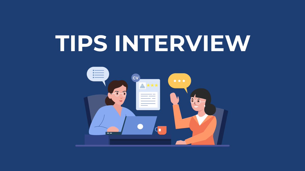 Buat kalian yg  tanya tips interview. Aku buatin rangkumannya disini:

Tips Interview Kerja Biar Gak Kaku &amp; Tetap Berkesan versi aku.✨.

Buat kamu yang sering overthinking tiap mau interview, coba deh ikutin cara ini biar lebih tenang dan lancar:
1. Sebelum mulai, jangan lupa