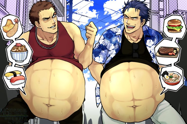 zn_105's tweet photo. 継続のご依頼で膨腹のDKをふたたび描かせていただきました！　やっぱ描くの楽しいんですよね…ありがとうございました🌞
#膨腹 #bellykink #weightgain #commission https://t.co/i0u5xSnMKk