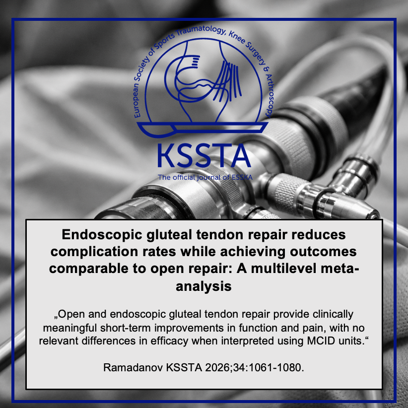 Knee Surgery, Sports Traumatology, Arthroscopy tweet media