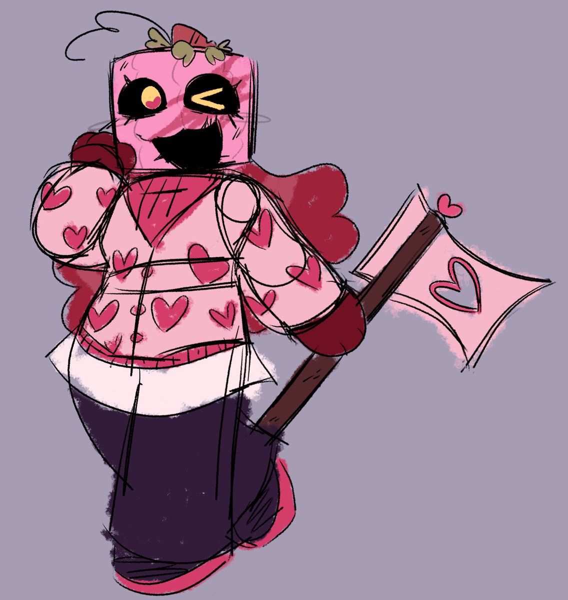 lyriciryl's tweet photo. made a pink / lovecore white pumpkin design because of a joke . i like it (hair &amp; no hair versions or whatevr)
#mcsm lalala https://t.co/TBZLebvprd