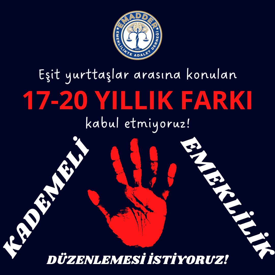 #KırmızıÇizgimizKademe kabul edilemez 20 yıllık bir fark