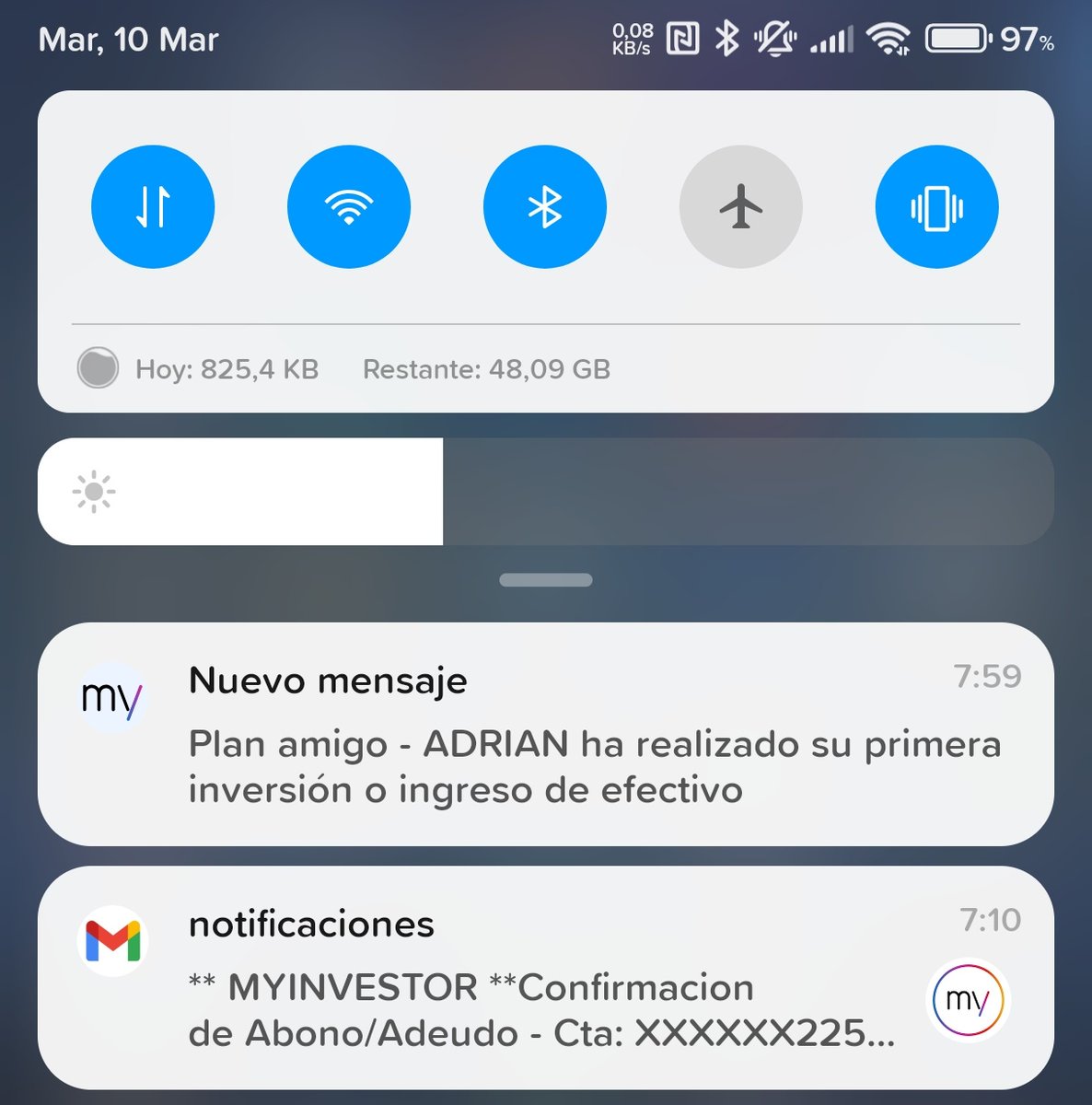 Gracias Adrián por crear tu cuenta en MyInvestor mediante mi Plan Amigo. 🫡

Si tú también quieres empezar a invertir y que consigamos ambos 25€ para ello, abajo 👇🏻 te digo como puedes beneficiarte del Plan Amigo de MyInvestor. 🎁