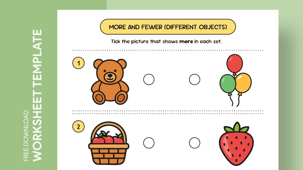 gdoc_io's tweet photo. More and Less Worksheet Free Google Docs Template. Can be used free of charge for business, education, and personal use.  Get free →   https://t.co/ETRx8XEn9J 

#gdoc #googledocs #worksheet #moreandlessworksheet #schoolworksheet #mathworksheet #kindergartenworksheet https://t.co/qrwoGuJgIG