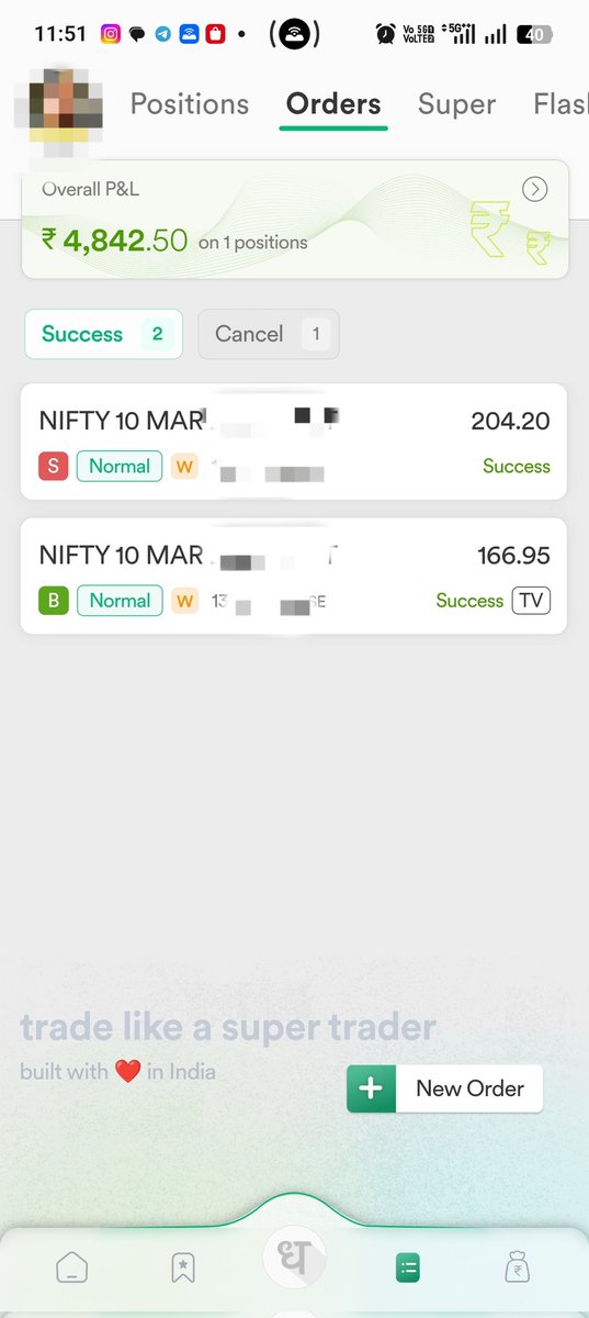AlphaThe74473's tweet photo. Traded nifty options on expiry day 📈
with very small capital and booked a clean profit.

no big funds, just discipline, patience &amp; the right setup.
small capital can also create big opportunities.

– the alpha traders room 💹

#nifty #niftyoptions #optiontrading #expiryday #smc https://t.co/NjzMoq8rQd