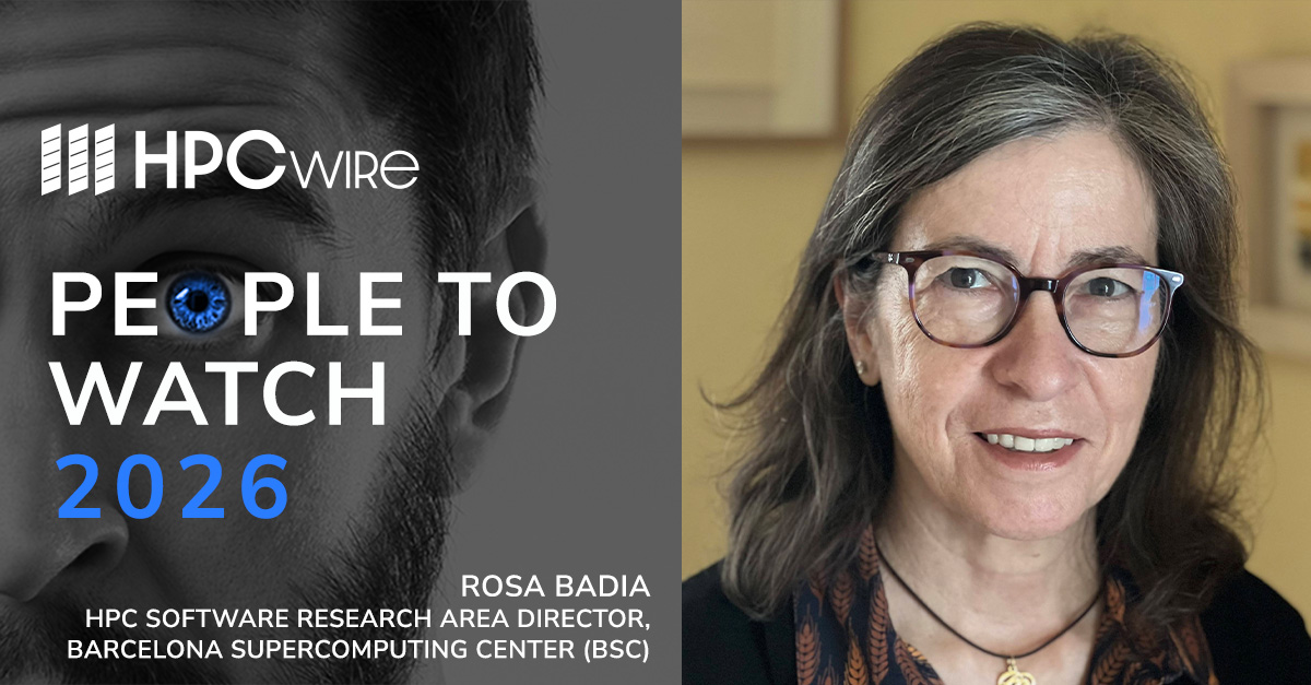 BSC_CNS's tweet image. 🌟@rosabadia , the HPC Software Research Area Director at BSC, is selected for @HPCwire's "#PeopleToWatch".

💻This program recognizes #HPC professionals who play leading roles in driving innovation within their particular fields, making significant contributions to society as a