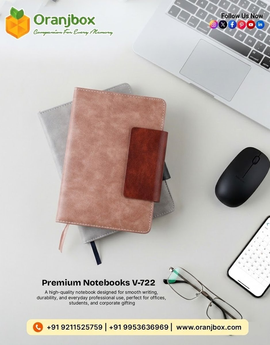 Oranjbox_'s tweet image. Write in Style with Oranjbox
Discover the Premium Notebook V-722, designed for smooth writing and a professional look.
✔ Elegant Design
✔ Durable Quality
✔ Perfect for Work &amp;amp; Study
#NotebookDesign #OfficeStationery
