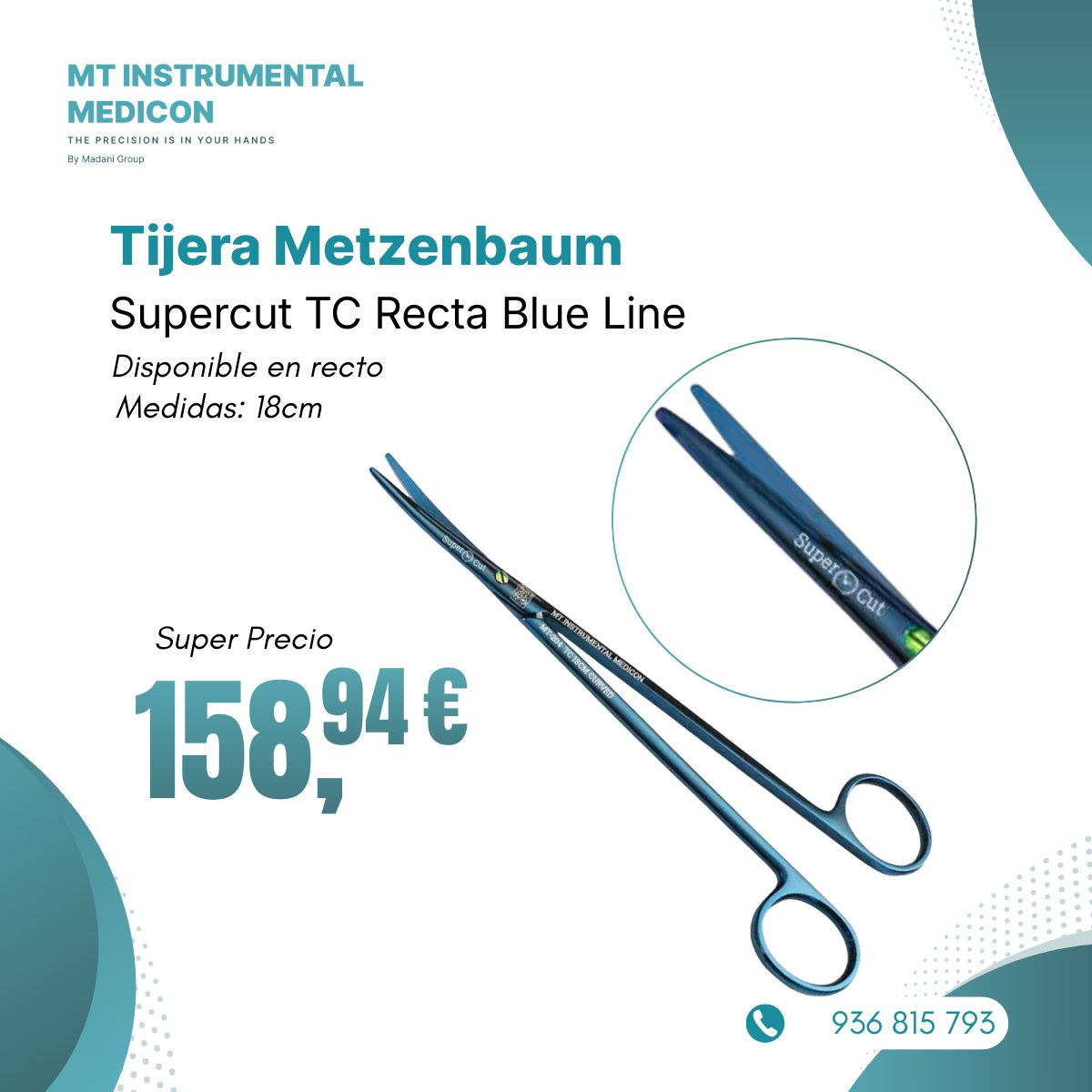 MMedicon's tweet photo. ¡Novedad en instrumental quirúrgico!

Descubre la Tijera Metzenbaum Supercut TC Curva Blue Line de 18 cm.
Precisión, suavidad de corte y máxima durabilidad para los procedimientos más delicados.
#Novedad #InstrumentalQuirurgico #Metzenbaum #BlueLine https://t.co/Dz6BU1A1pI