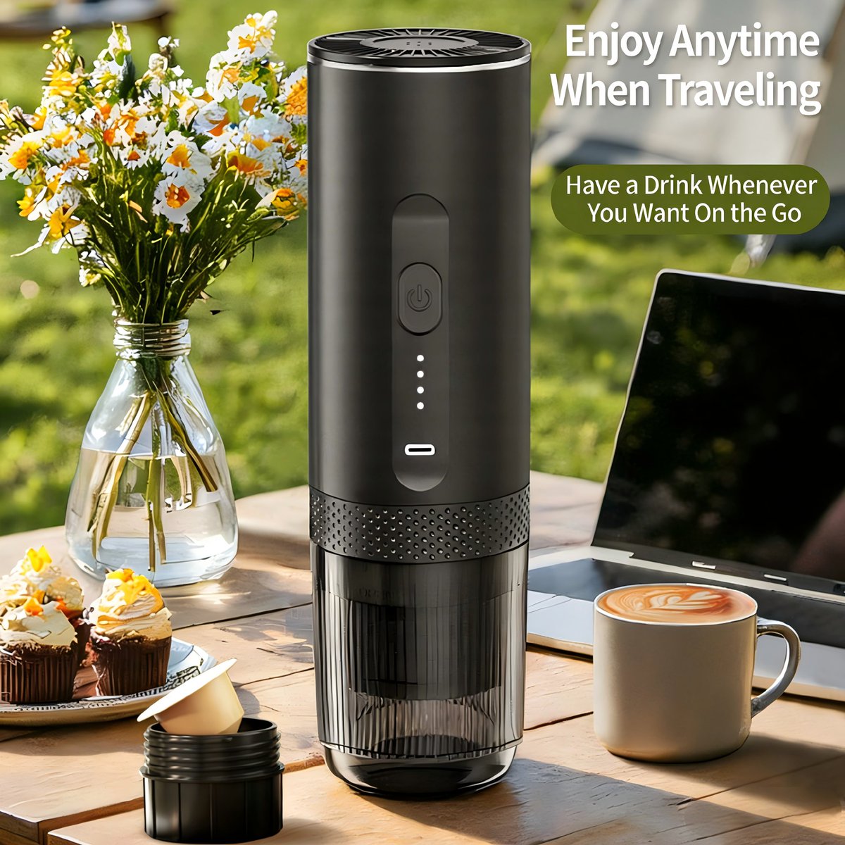 MINJIAN338's tweet image. ⚡ 7500mAh battery = 200+ cups wireless!  Our CM-2588 portable coffee maker: ✓ 15Bar rich crema ✓ Grounds OR pods ✓ Stainless steel tank ✓ 3hr fast charge  No outlet? No problem.   Taste freedom today. 🔋☕  #CoffeeLover #TravelEssentials #portablecoffee