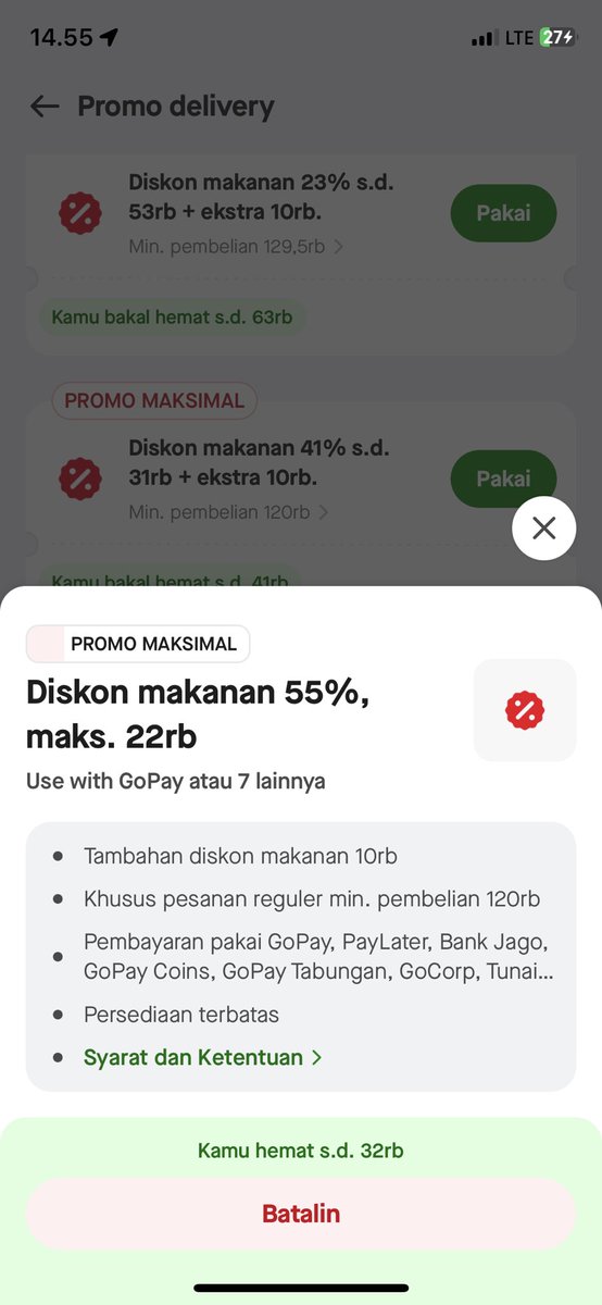 Rjf99_'s tweet photo. Ini maksud diskonnya gimana ya? @gojekindonesia https://t.co/t0OdWlE4MY