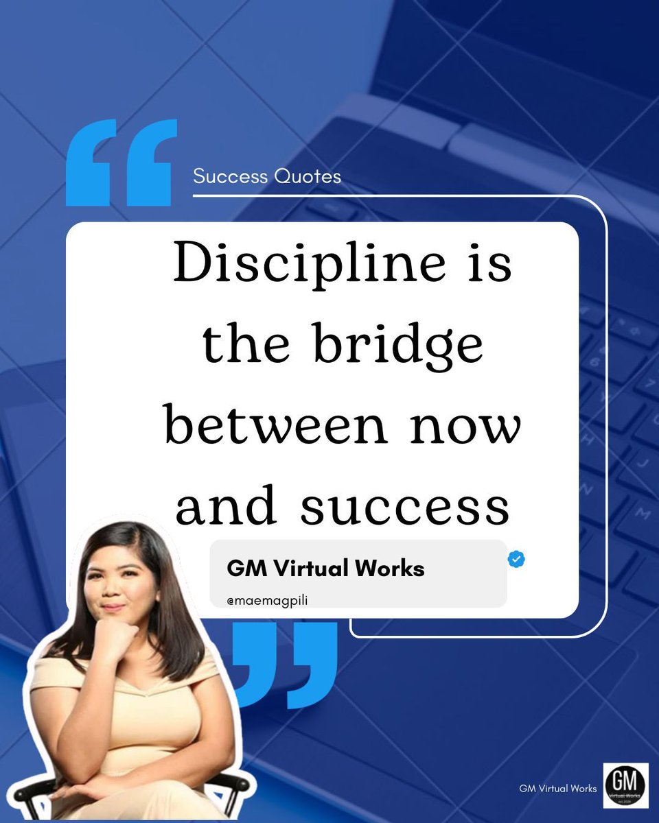MaeMagpili19's tweet photo. Consistency &amp; Discipline ✨

#GMVirtualWorks #DailyDiscipline #ConsistencyIsKey #SmallStepsBigResults #SuccessHabits #KeepGoing https://t.co/LhI81tRZpk