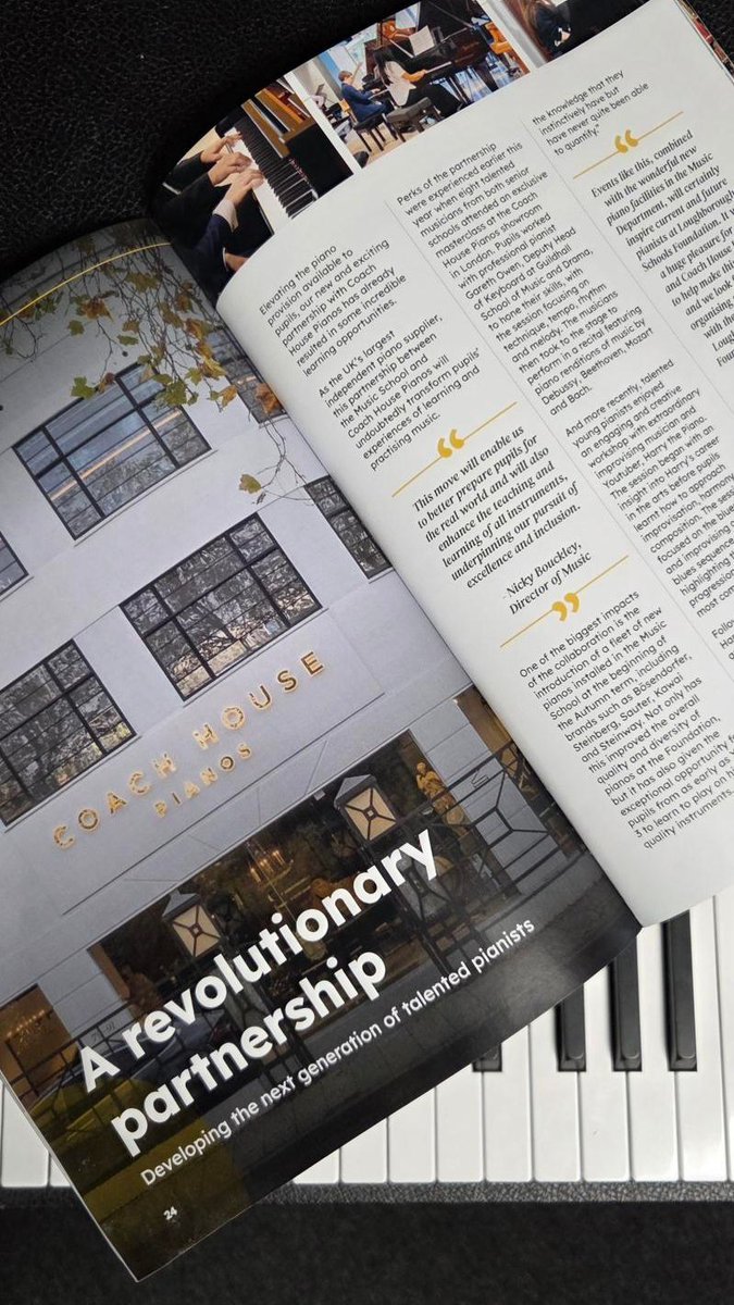 CoachHouseUK's tweet photo. Privileged to support @lboroschfdt as they elevated their music school's piano provisions with world-leading instruments - Bösendorfer, Sauter, Kawai, Steinberg, and Steinway &amp; Sons - each offering distinct tonal worlds to explore.

#MusicEducation #PianoBrands #CoachHousePianos https://t.co/RSz8dH2lLf