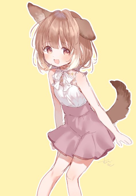 今描いてる漫画の女の子!わんころです 