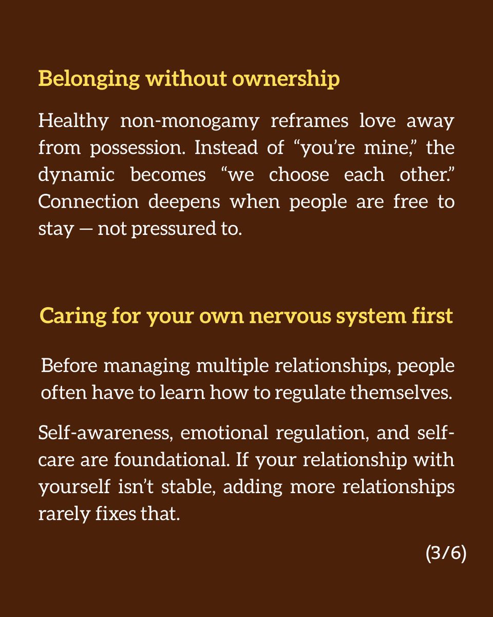 3fun_app's tweet image. Healthy non-monogamy isn’t just about who you love — it’s about how you love.🌱It also means developing skills like boundaries, repair, and self-trust.💖  #3Fun  #polyamorous  #enm  #polylife #poly
