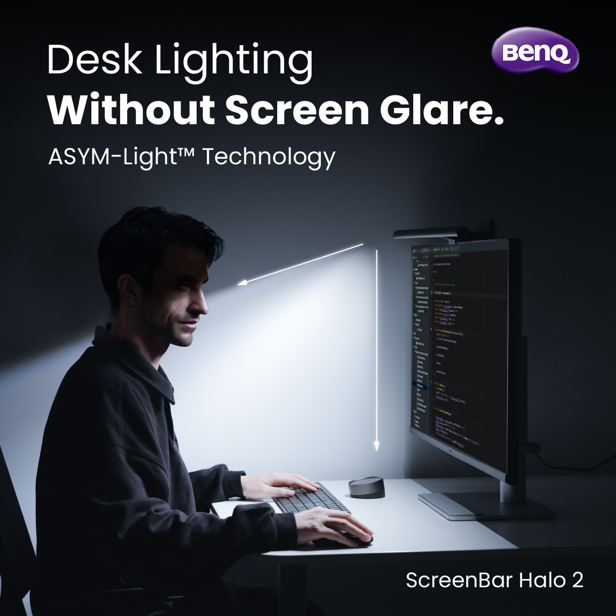 BenQ_Spain's tweet photo. Con la tecnología ASYM-Light™, ScreenBar Halo 2 dirige la luz exactamente donde se necesita, evitando reflejos en la pantalla y en los ojos. 💡

✅ Ángulo de corte de 18°.
✅ Reflector de 8 secciones.
✅ 12 lentes de precisión.

Descubre más 👉 https://t.co/1pm3sy1iaA https://t.co/tlkJ0kd78j