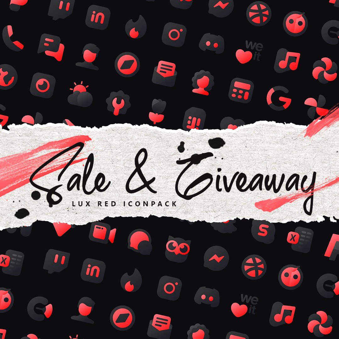 justnewdesigns's tweet photo. ✨Lux Red IconPack – Giveaway Time!

Upgrade your homescreen with a minimal &amp; premium icon style 💎

🎯 50 winners
https://t.co/b9DG7UYUVF

❤️ Like &amp; RT + Comment to enter
Results coming soon ⚡️ https://t.co/sdX4kr5yRN