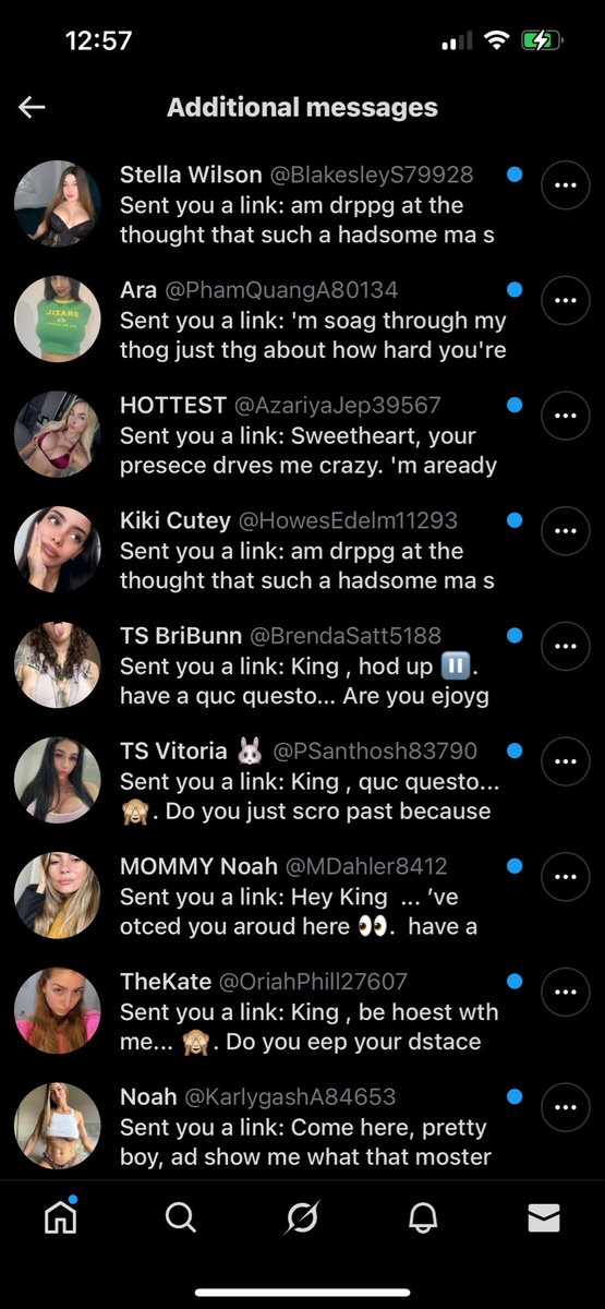 One thing so uniquely funny about Twitter spam bots is how absolutely fucked their spelling is