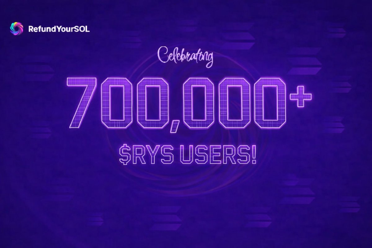It’s Take Back Tuesday 🟣🚀

700K+ users and counting 🎊

$RYS keeps doing what it does best. Putting free SOL back in the hands of the community 🤝

For the community. By the community 💜