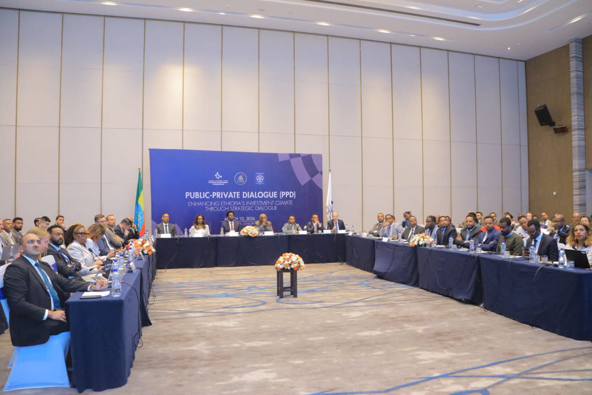 EthioInvestment's tweet photo. A Public–Private Dialogue (PPD) was held with investors and business associations in Addis Ababa. A #PPD Secretariat was established and an electronic tracker launched to record and follow up on investors’ concerns. #InvestInEthiopia https://t.co/SDtVJ8sPaf