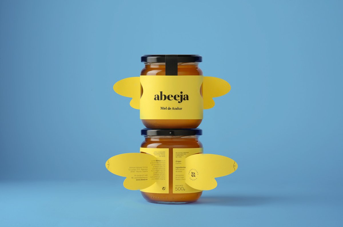 packagings's tweet photo. Designed by Andrés Guerrero, Abeeja is a playful #honeypackaging concept that transforms a simple jar into a charming visual metaphor.
Submitted and featured about 10 years ago, it remains a memorable #packagingconcept.
https://t.co/bPX5qaFQO4
Concept by Andrés Guerrero https://t.co/KwbAR4vjdH