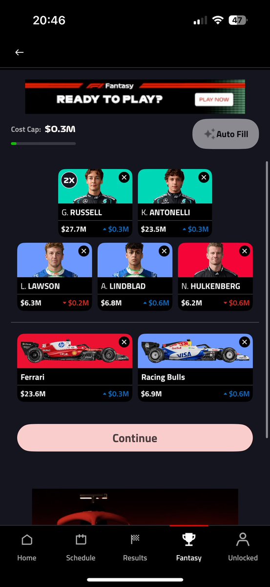 LukeFielding99's tweet photo. @F1FantasyFuel That’s answered it for me (I have Hulk) so what about using 3x instead? (With Ant->Ham &amp; Hul->Bor) https://t.co/RjmW37LtiO
