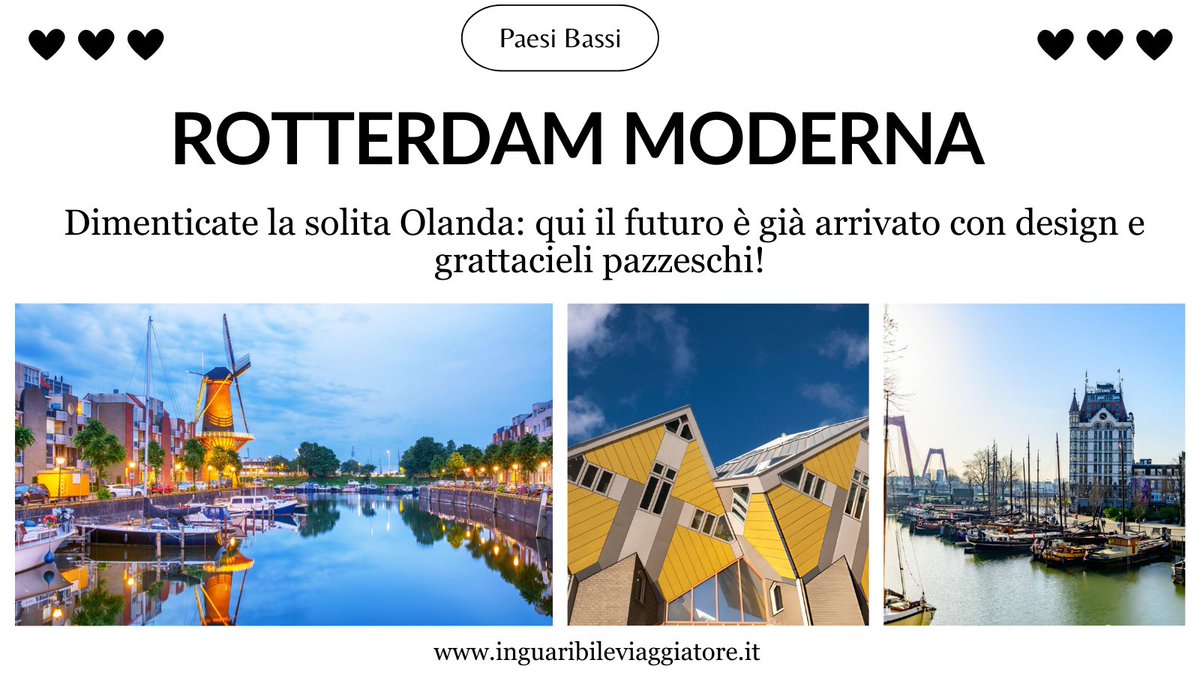 inguaribile's tweet image. #Rotterdam è una città che sorprende a ogni passo: architettura futuristica quartieri creativi e un’energia che ti trascina. Ho raccolto consigli curiosità e idee per viverla davvero Scopri tutto qui 👉inguaribileviaggiatore.it/elenco-articol… #olanda #paesibassi #viaggiare #traveblogger #viaggio