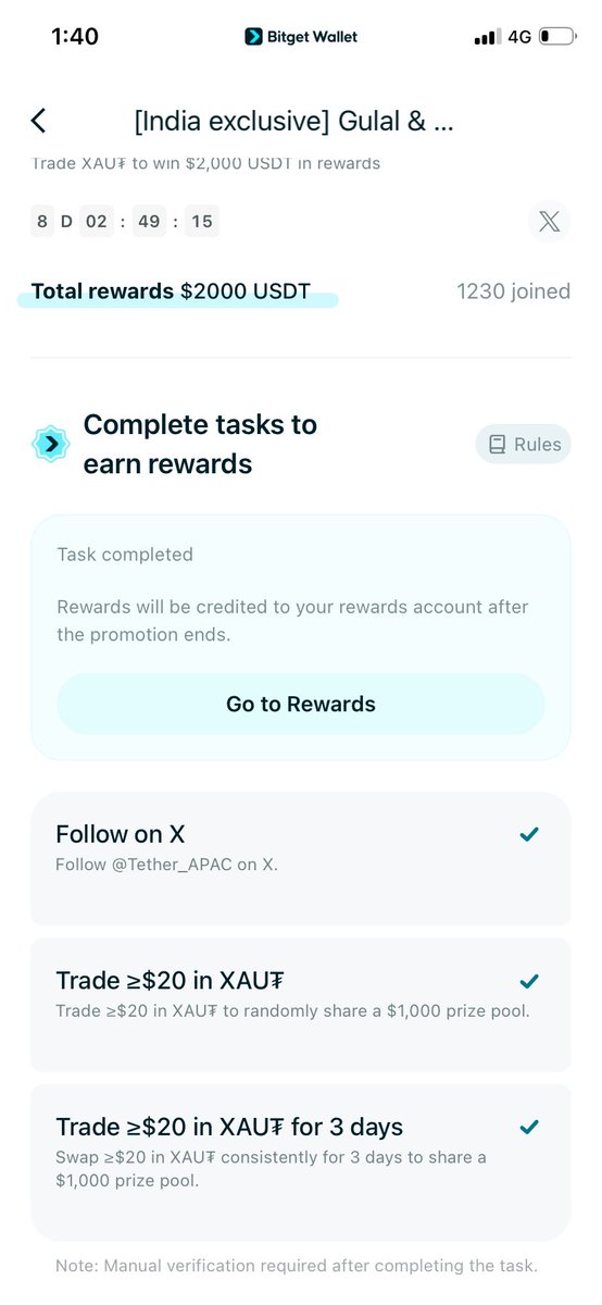 surajitsd33's tweet photo. @BitgetWalletSA Trade $XAUT Done 👍 
 #GulalAndGold

3 friends 
@ItzHaker 
@LanaRose277 
@ghoshrahul4455 

@BitgetWalletSA 

Evm:

0x9B40357Ea3f90D72e9A772a8e94e4885E058663c https://t.co/b84gZhUM9t