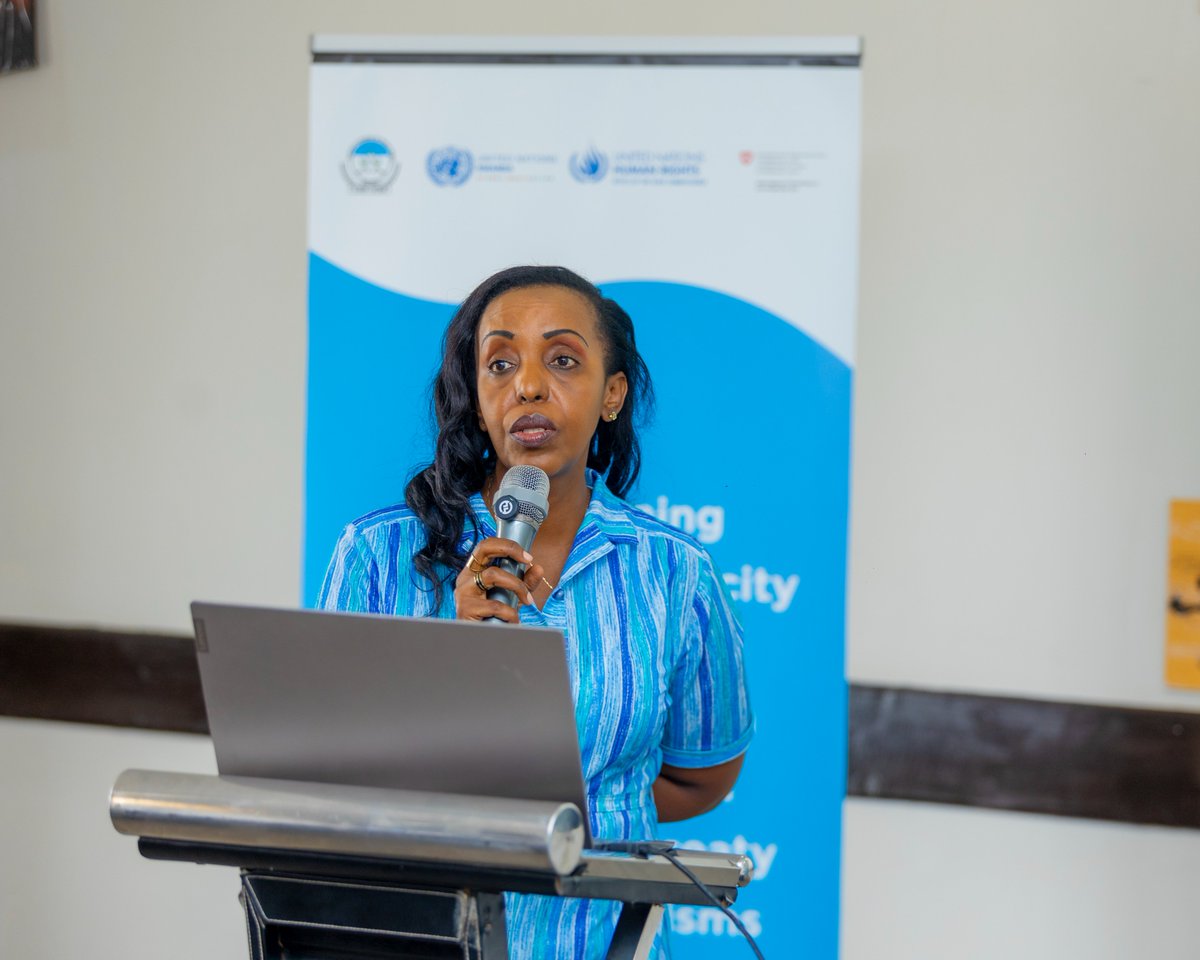 Starting with a recap of key insights from day one, participants continued discussions today during NCHR’s training on #UniversalPeriodicReview and #UNTreatyBody mechanisms, strengthening capacity on #HumanRights reporting and implementation with <a href="/UNRwanda/">UN Rwanda</a>. 
<a href="/Providence1917/">Providence Umurungi</a>