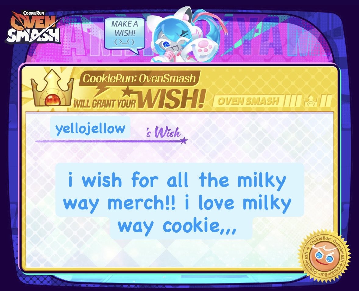 #OvenSmash_Wish
#CookieRunOvenSmash