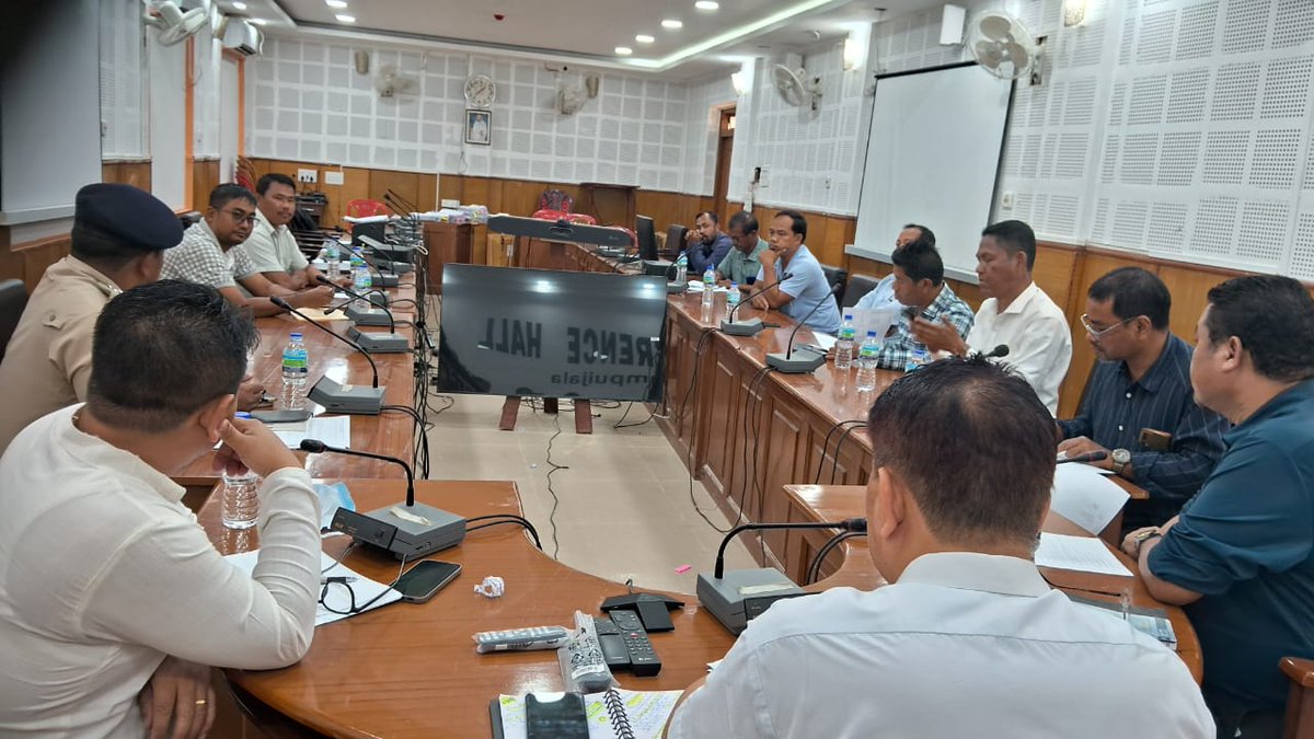 A meeting was held today at the SDM Office, Jampuijala to review the law &amp; order situation in view of the upcoming TTAADC Election, with emphasis on ensuring peaceful, free, and fair conduct of the election across the Sub-Division.
