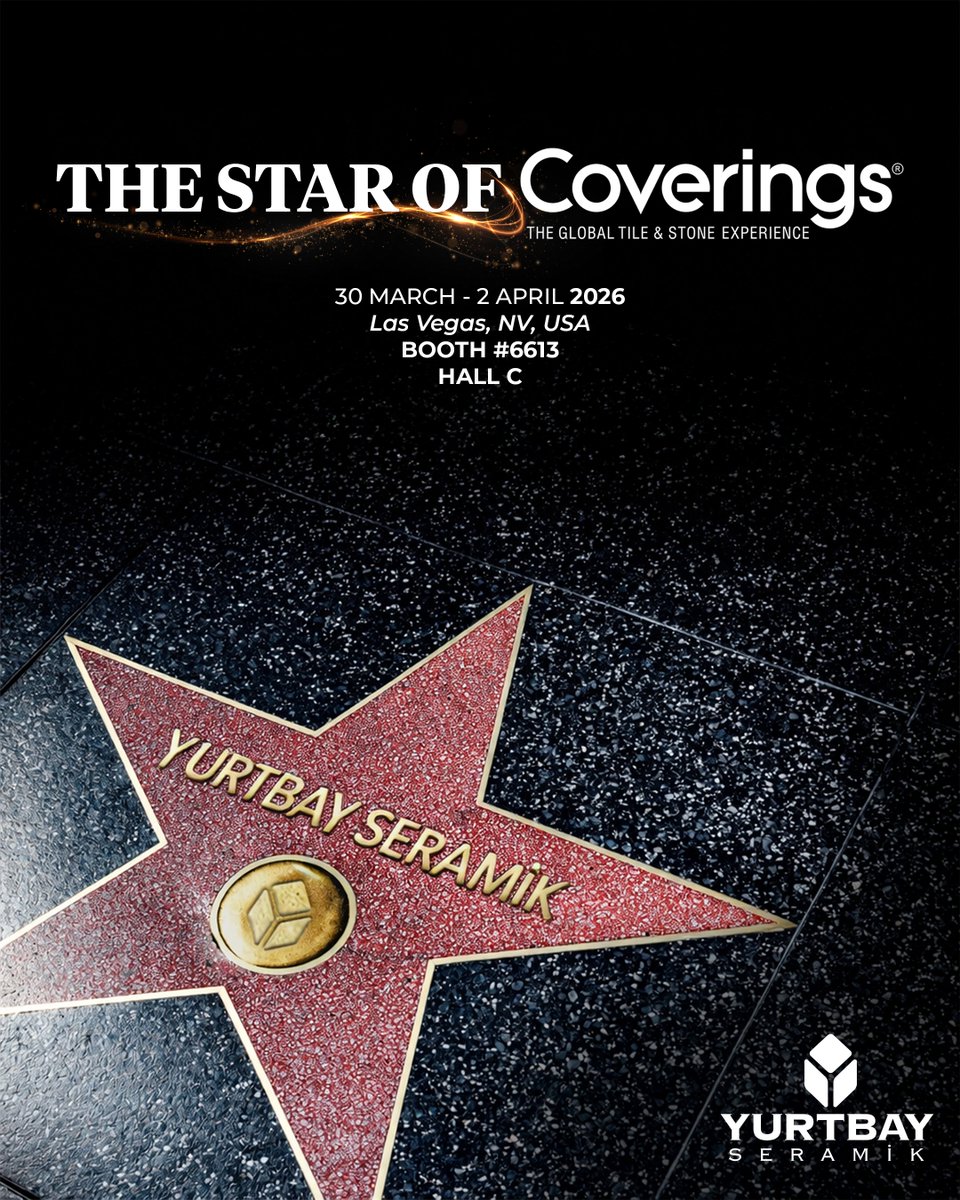 Seramik sektörünün en prestijli buluşmalarından biri olan Coverings’te yerimizi alıyoruz.
Yurtbay Seramik olarak tasarım anlayışımız, kalite yaklaşımımız ve güçlü koleksiyonlarımızla Coverings’te buluşmak üzere.

30 Mart – 2 Nisan 2026
Las Vegas, NV, ABD
Stant 6613 | Salon C