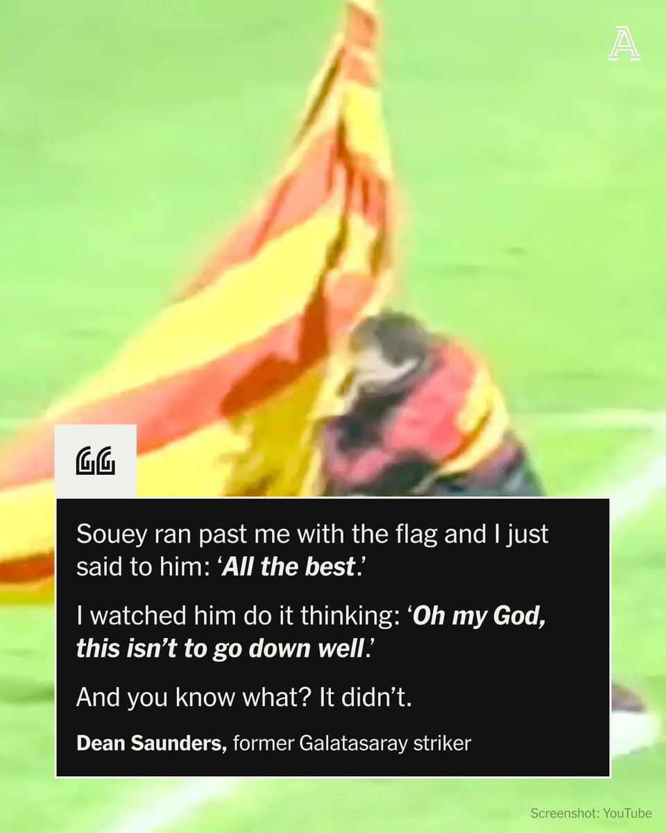 TheAthleticFC's tweet photo. “I just thought: ‘Graeme, what the ‘f---’ are you doing…’”

It is almost 30 years since Graeme Souness entered Turkish football folklore by planting Galatasaray’s flag in the centre circle of their fiercest rivals, Fenerbahce.

Those who were there remember the night — and the “mayhem” that followed.

@JamesPearceLFC 

🔗 https://t.co/kgLZYQKreC