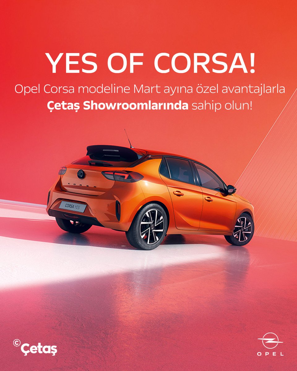 cetasopel's tweet photo. Opel Corsa modeline Mart ayına özel avantajlarla Çetaş Showroomlarında sahip olun.

📞İstanbul Bayrampaşa: 0 (212) 614 40 04
📞İstanbul Büyükçekmece: 0 (212) 863 54 54
📞Tekirdağ Çorlu: 0 (282) 685 40 20
📞İzmit Kocaeli : 0 (262) 335 43 03

#Çetaş #ÇetaşOpel #ÇetaşOtomotiv https://t.co/m7Gz9uFfZ1