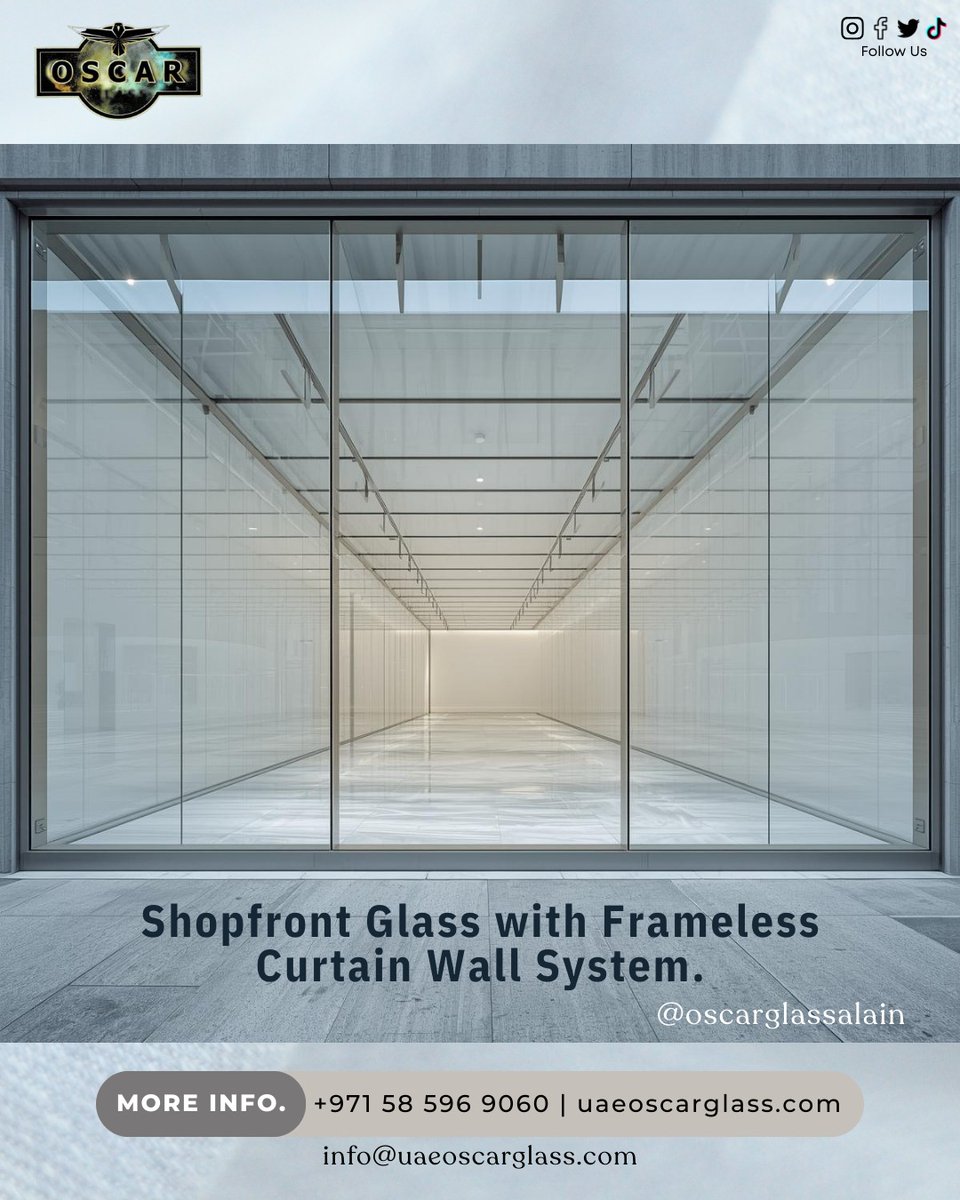 uaeoscarglass's tweet image. Shopfront Glass With Frtameless Curtain Wall System! #glassoffice #frameless #glass #partition #railing #glasstable #archmirror #mirror
#WallMirror &amp;amp; Decorative Installation | Glass &amp;amp; #Aluminium in Ajman.
Any Query: 050 228 3822 @glass_factory_uae
uaeoscarglass.com