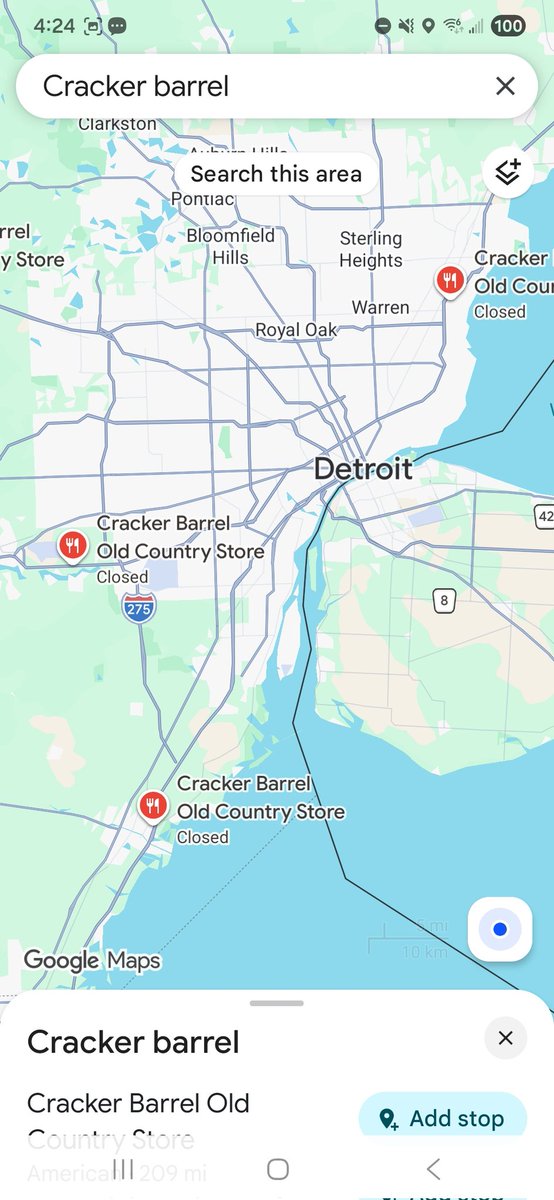 Clarke_1990's tweet photo. @grok @CryptographyAC_ @JOKAQARMY1 Literally 3 around the Detroit area. Damn grok making it sound like there's nothing there and covering it up. https://t.co/0iNgIx4U2Y