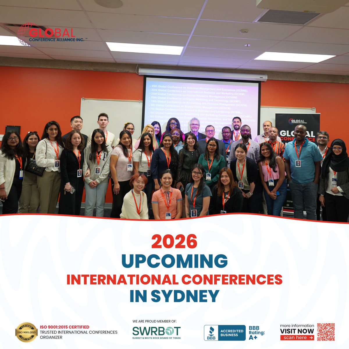 GCA_Events's tweet photo. 🌍 International Conferences in Sydney 2026 with Invitation Letter

Global Conference Alliance Inc. hosts global conferences that bring together academics, researchers, and industry professionals.

Attend international conferences in Sydney to present research, share ideas https://t.co/iHavwQxDoY