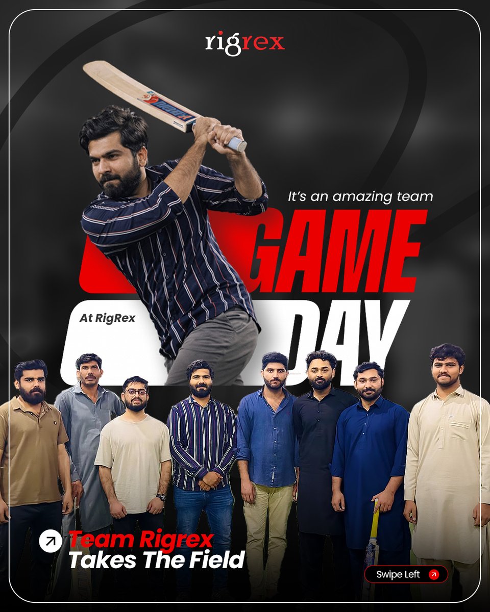 OfficialRigRex's tweet photo. Last week, Team @OfficialRigRex took a break from work and brought the energy to the cricket field.
A day full of fun, team spirit, and shared moments that made the team bond even stronger.
#TeamCulture #TeamSpirit #Rigrex https://t.co/MolvqF8X18