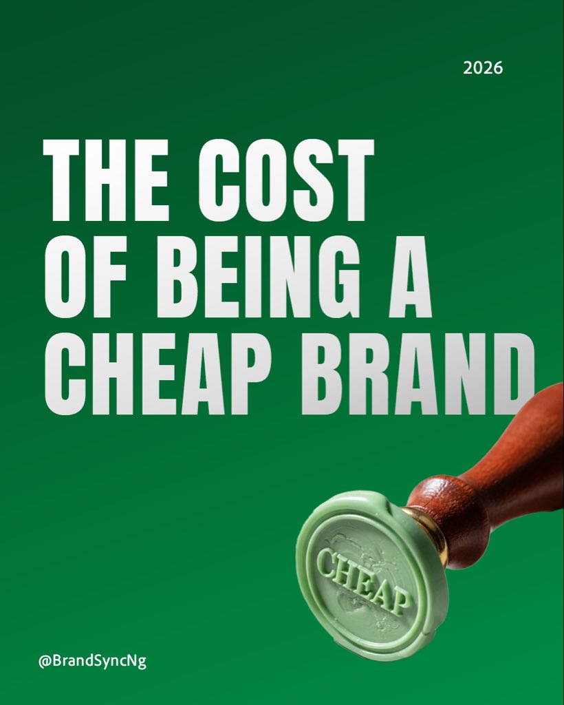 There’s nothing wrong with being affordable.

But when “cheap” becomes your main identity,
it slowly limits your growth.

Strong brands aren’t built on discounts. They’re built on clarity, value, and trust.

Send us a DM to book a consultation today 📌💚

#nigerianbranding