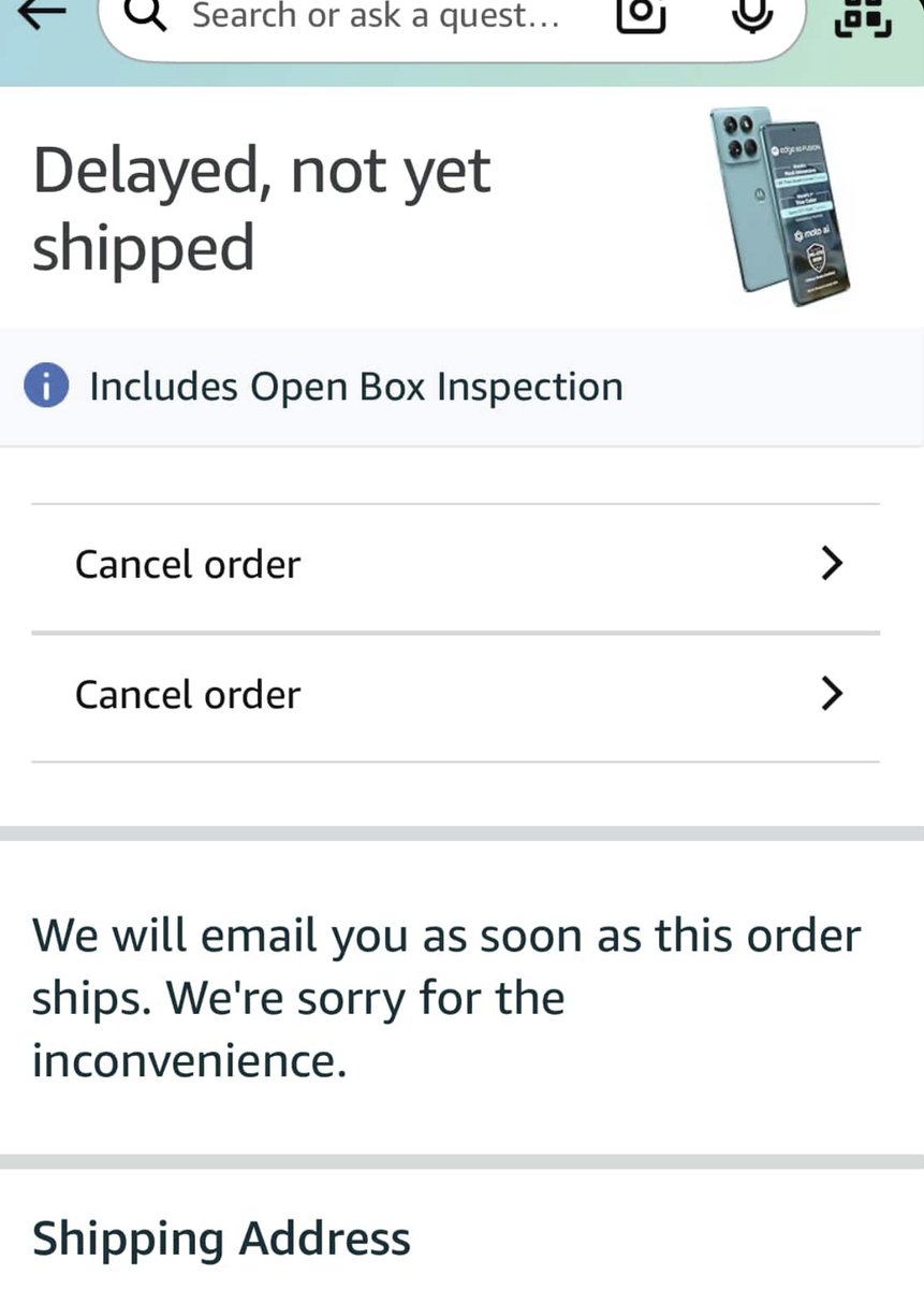 singhaabhay's tweet photo. @amazonIN @JeffBezos @amazon @AmazonNews_IN @AmazonHelp @amazonnews ULTIMATLY TIME SPEND ON CUSTOMER CARE (5-6 LONG CALS) WASTED SO I ORDERS AGAIN , IT WAS SUPPOSED TO DILIVER TODAY BUT NOW THEY HOLD IT  AGAIN @JeffBezos @AmazonNews_IN @amazon @AmazonNews_IN https://t.co/008688AGkv