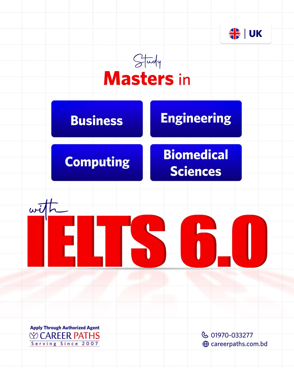 careerpathsbd's tweet photo. Study Masters in the UK
๐ Book an Appointment for Free Counseling:
https://t.co/q5jA1RvBzm
๐ Call Now: 01970-033277
#studyinuk #studywithscholarship #studyengineering #mastersinUK #StudyInTheUK #StudyAbroad #careerpaths https://t.co/PgoPR7oYCe